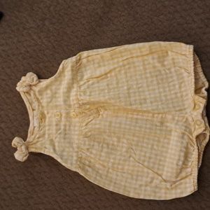 Vintage Old Navy 0-3 month Sleeveless Yellow Gingham Romper